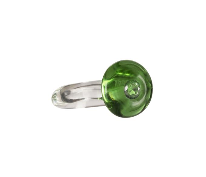 Zirconite Green Glass Ring