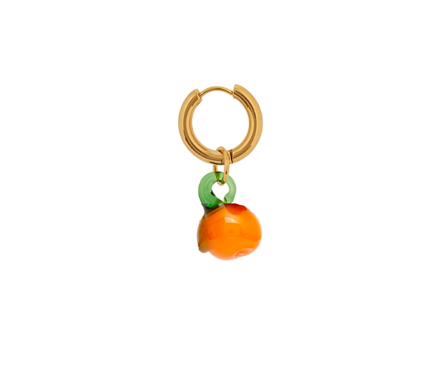 Orange deals glass earrings