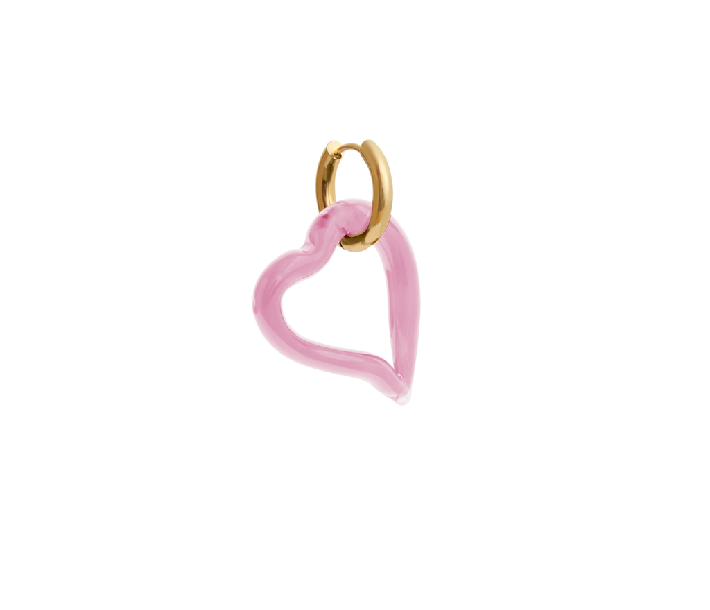 Heart of Glass Cloudy Pink Earring – sandralexandra