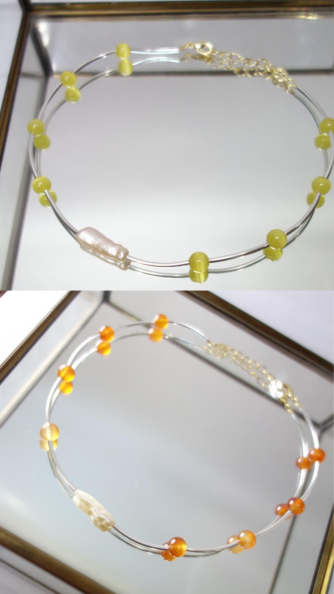 STERLING SILVER ORBIT NECKLACES