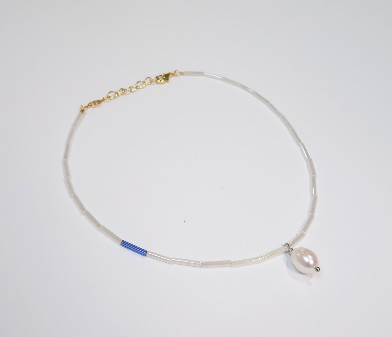 Something Blue Pearl Necklace