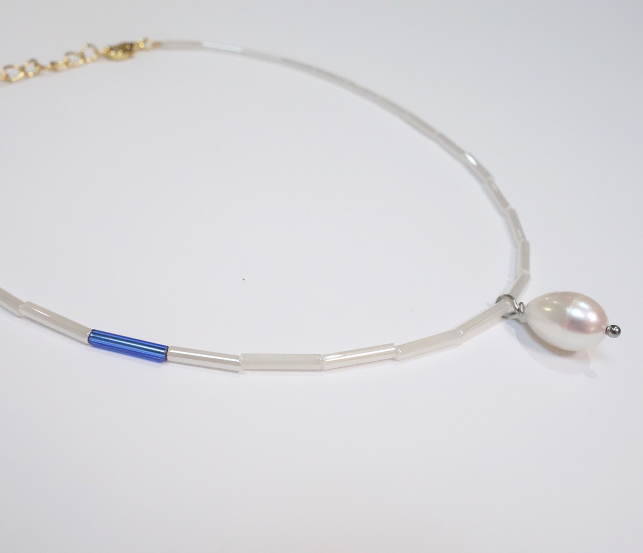 Something Blue Pearl Necklace