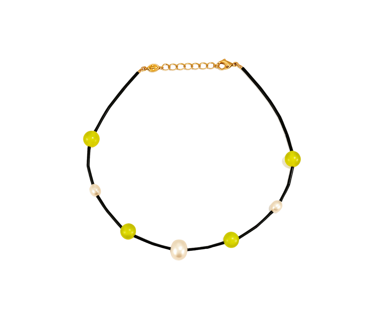 Black Orbit Necklace - Citrine