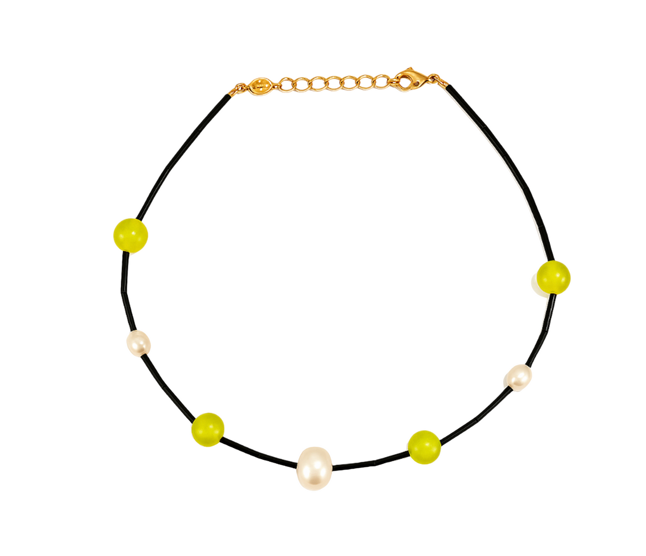 Black Orbit Necklace - Citrine