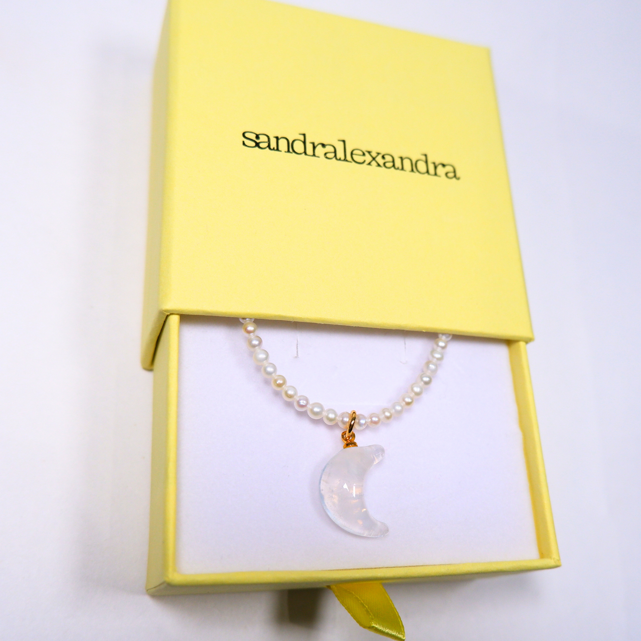 Lunar Pearl Chain Necklace