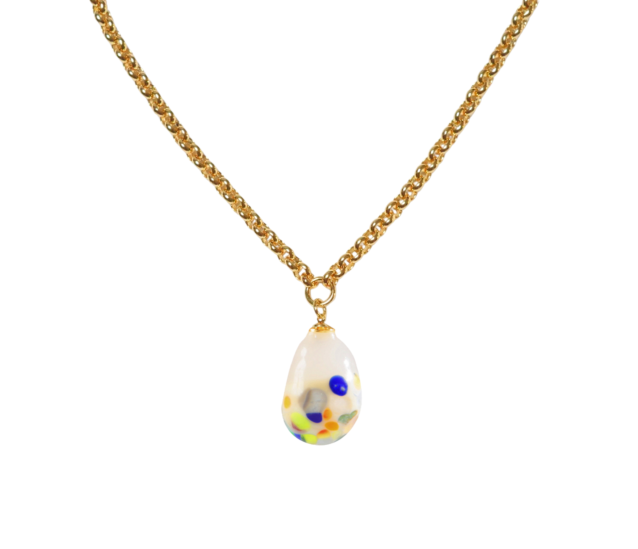 XL Glass Baroque Zero Waste Pearl & Belcher Chain Necklace