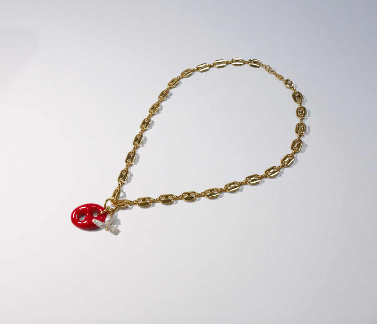 Mariner & Pearl T-Bar Necklace