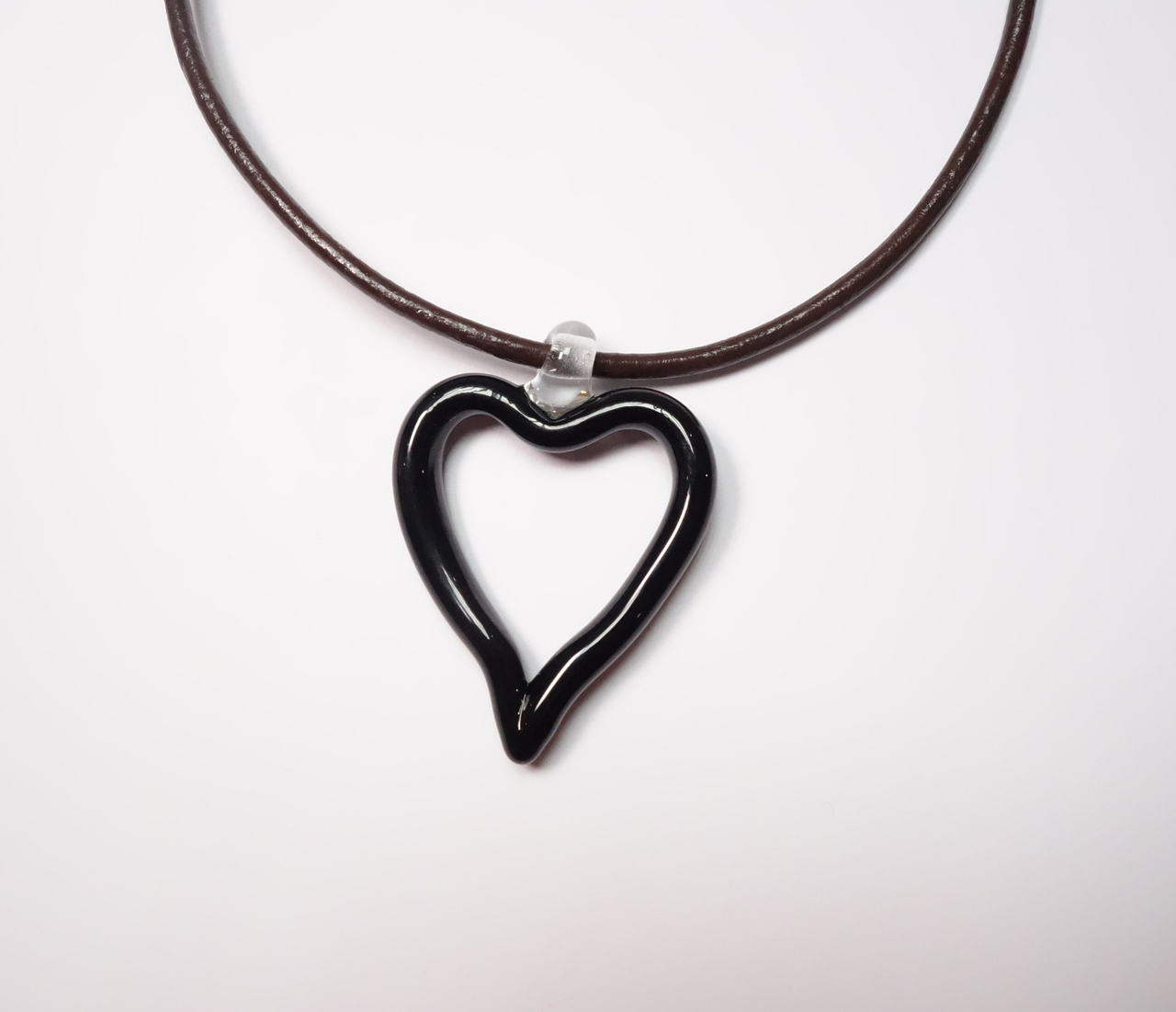 XL Heart Leather Cord Necklace