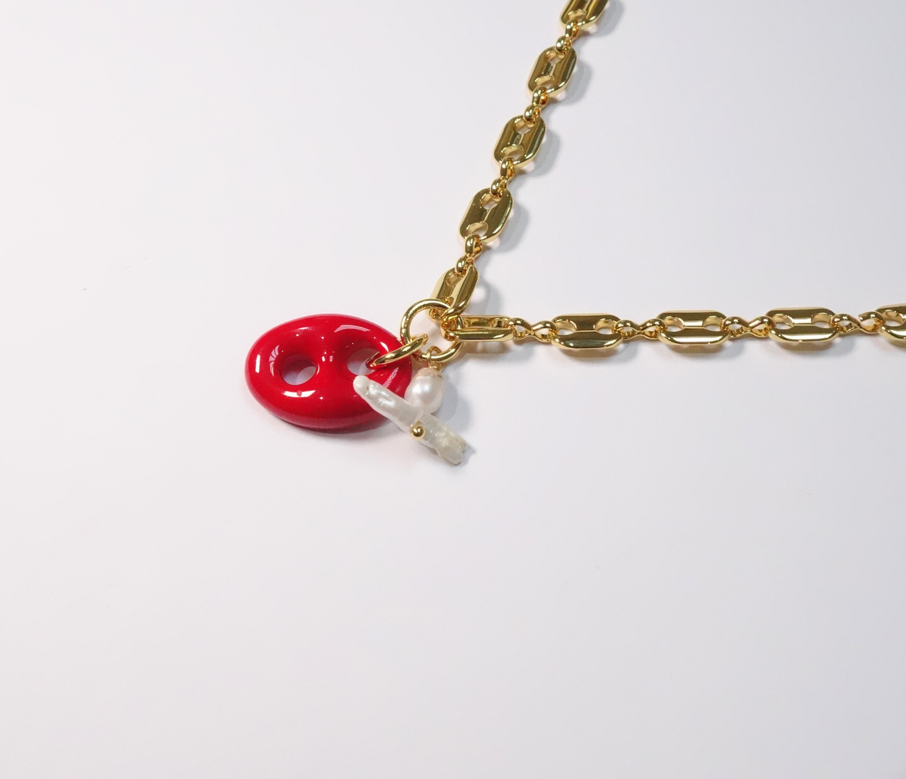 Mariner & Pearl T-Bar Necklace