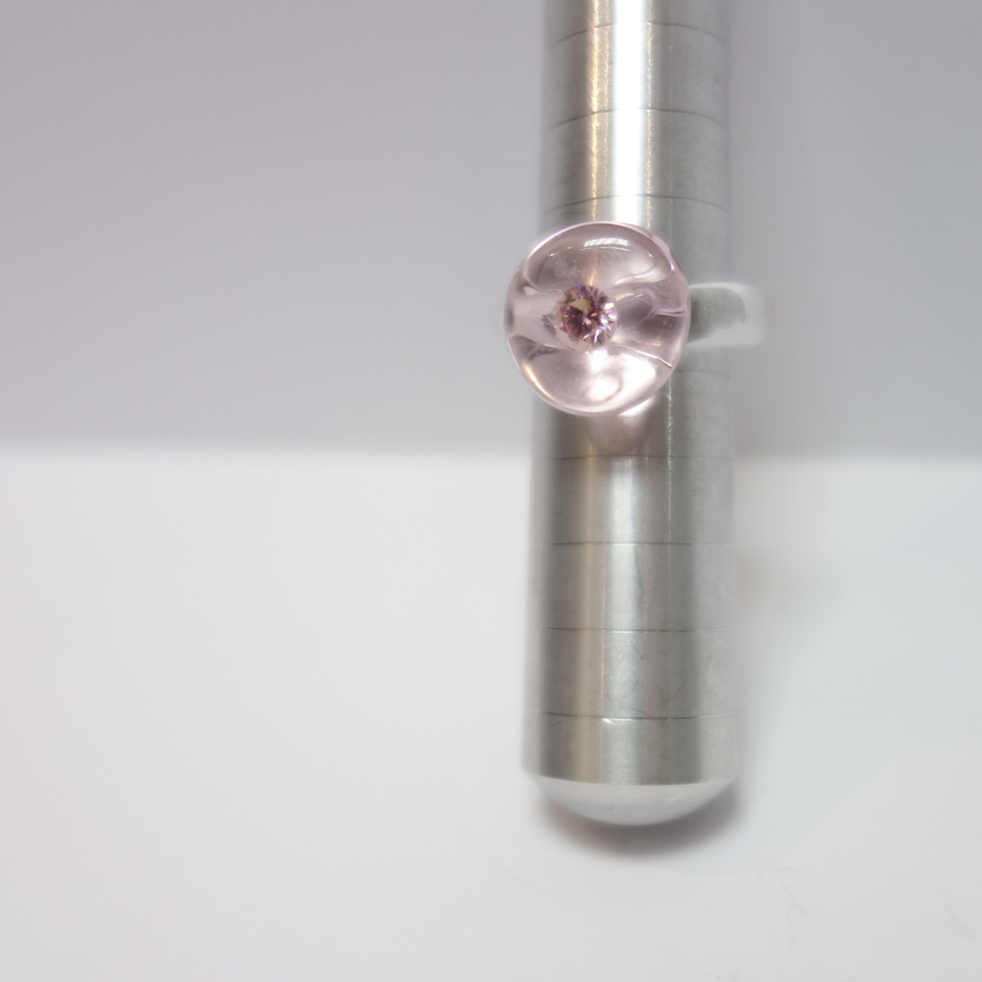 Zirconite Pink Glass Ring
