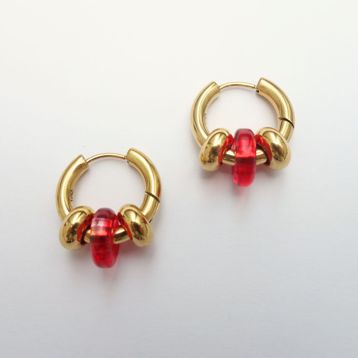 Buoy Red Earrings