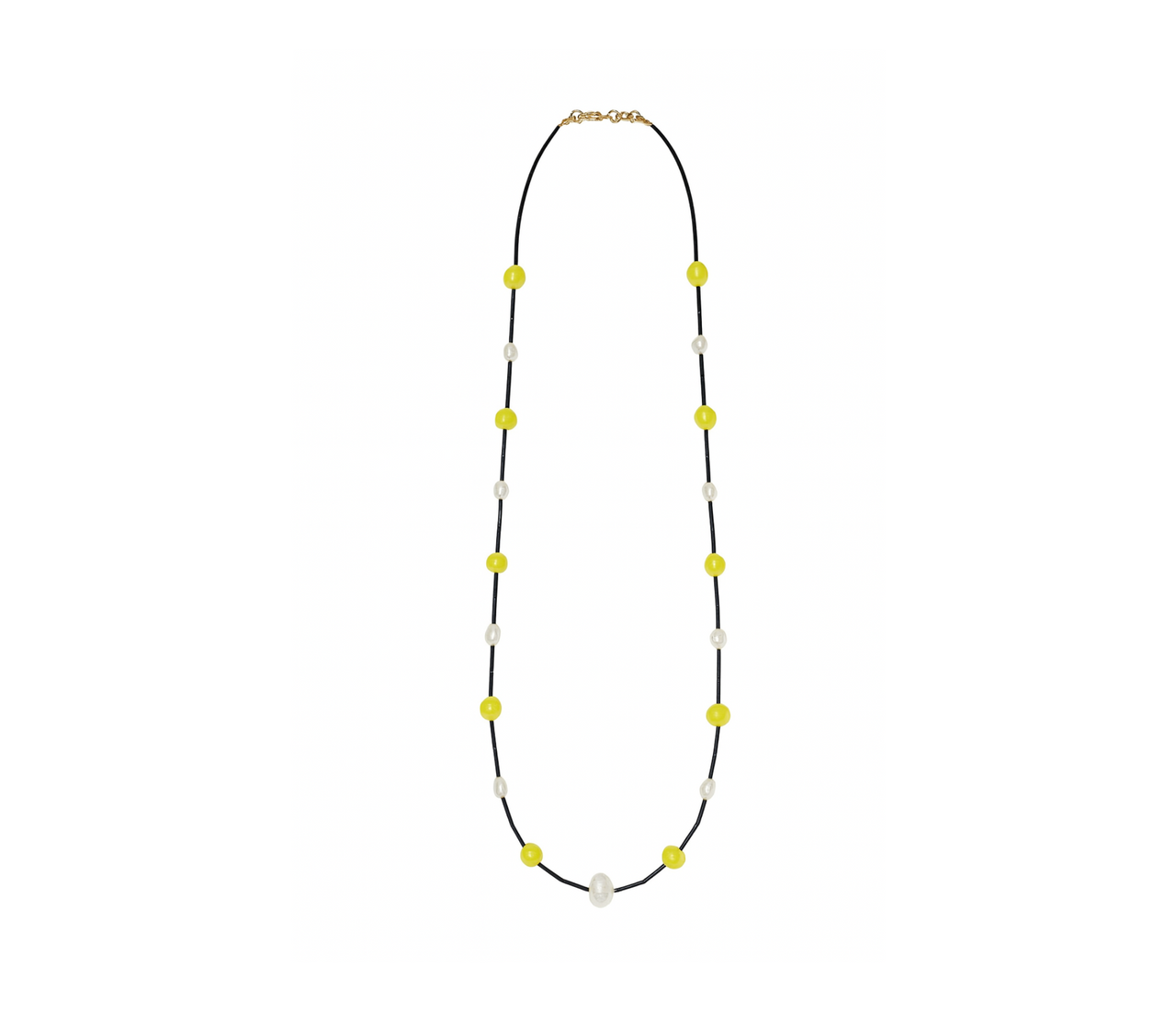 XL Black Orbit Necklace - Citrine