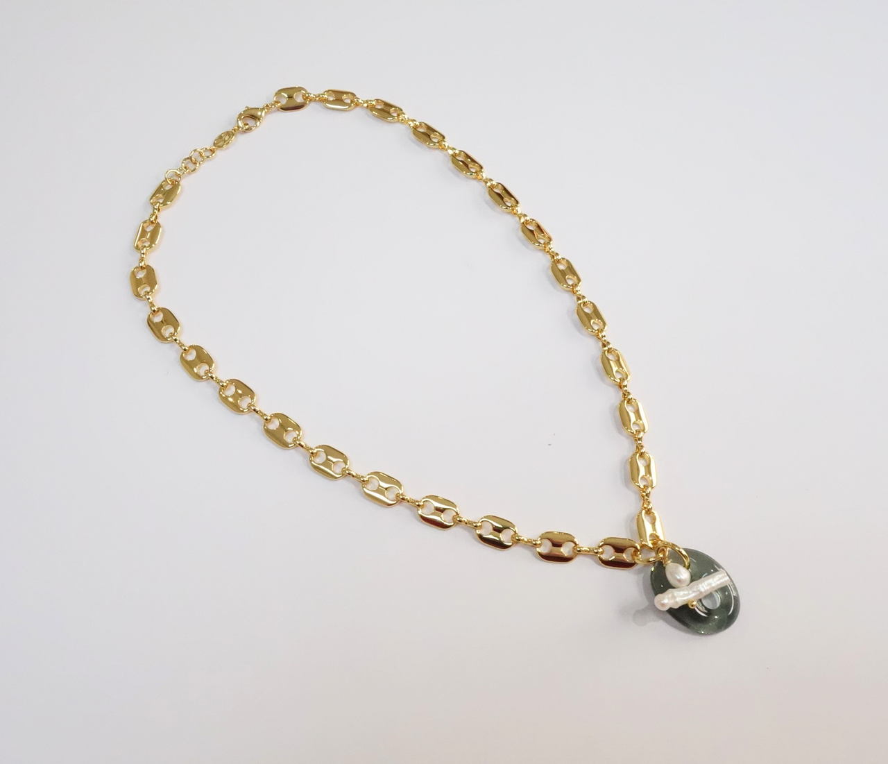 Mariner & Pearl T-Bar Necklace