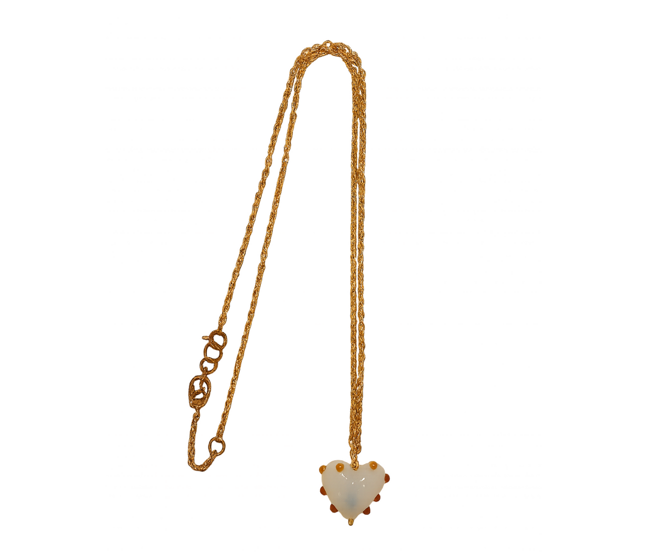 Amber Pearl Milagros Trace Chain Necklace