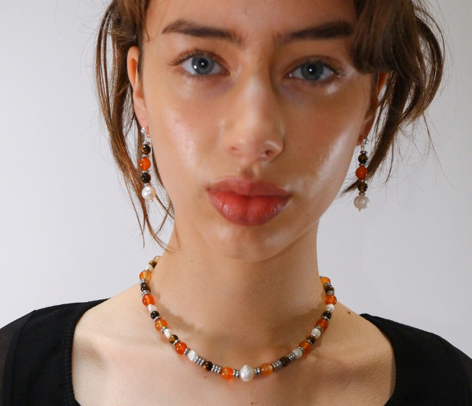 Cosmos Necklace - Orange