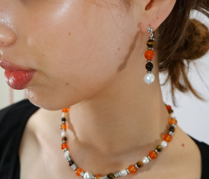 Cosmos Earrings - Orange