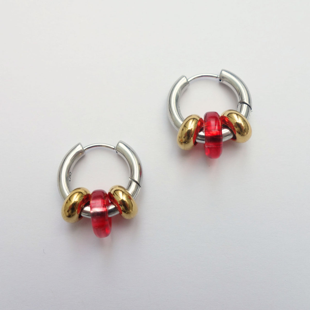 Buoy Red Earrings