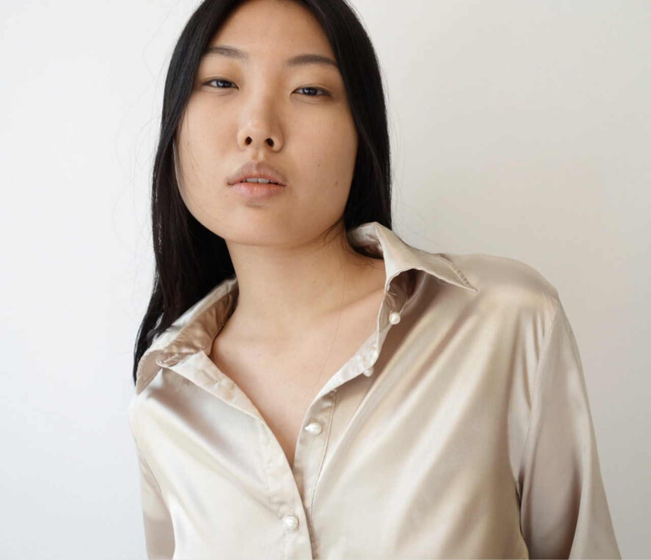 Satin Champagne Shirt