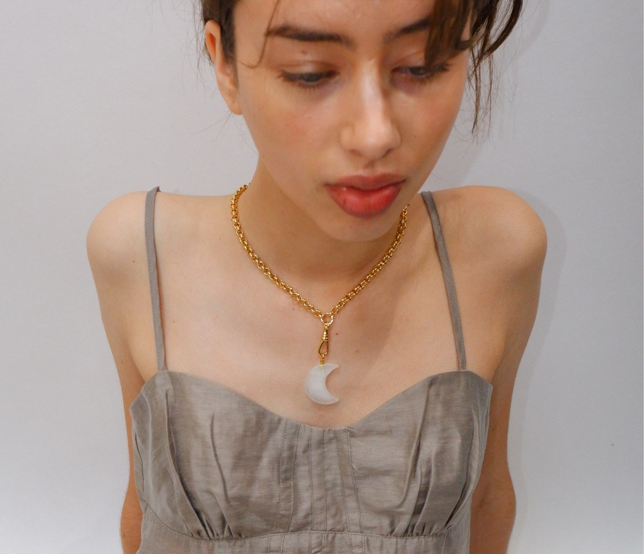XL Lunar Belcher Chain Necklace - Pearl