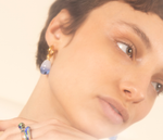 XS Glass Baroque Pearl Blue Earring