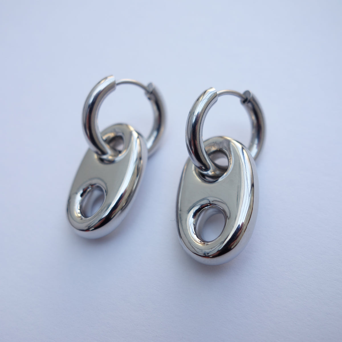 Silver Mariner Link Earrings
