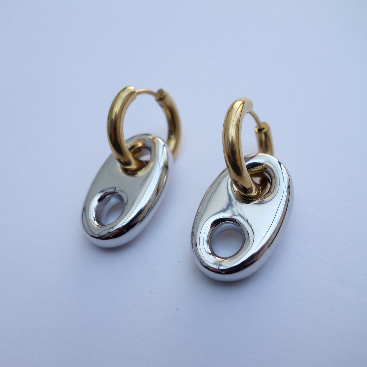 Silver Mariner Link Earrings