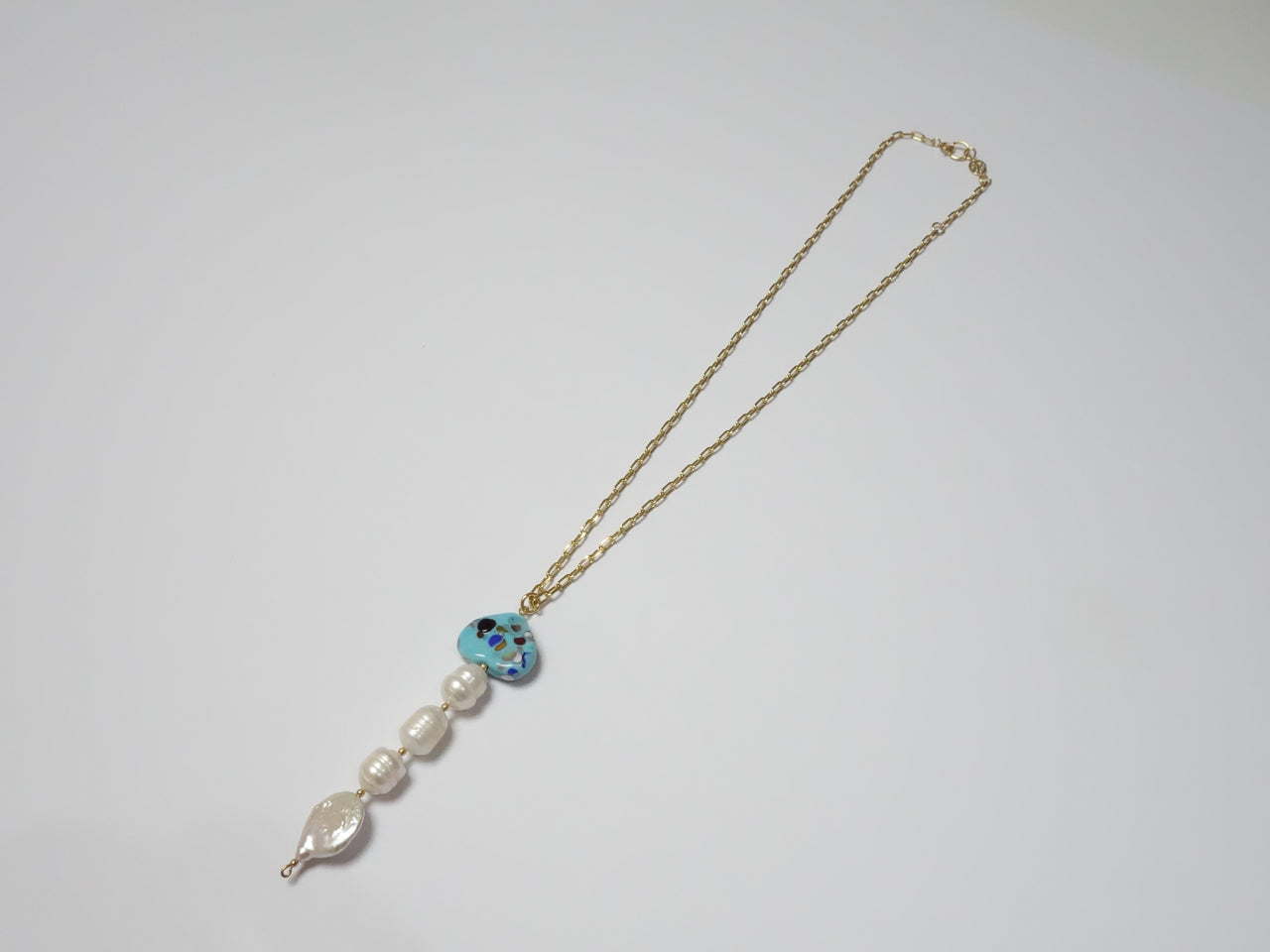Zero Waste Pearl Fish Necklace