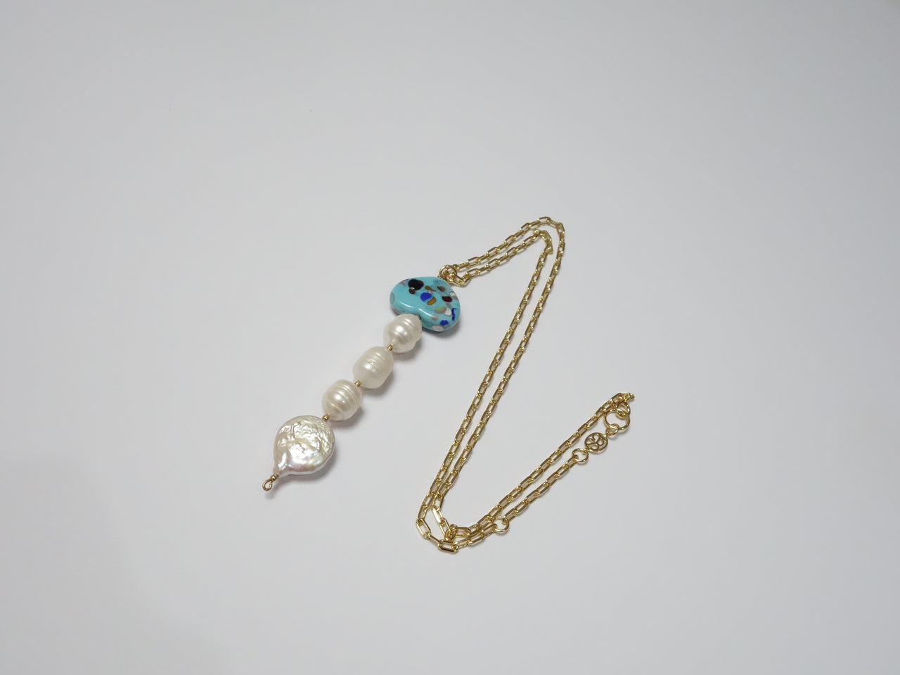 Zero Waste Pearl Fish Necklace