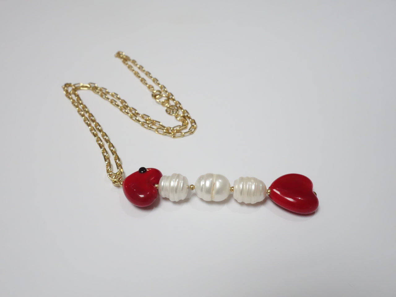 Pearl Carpa Fish Necklace - 1 in stock