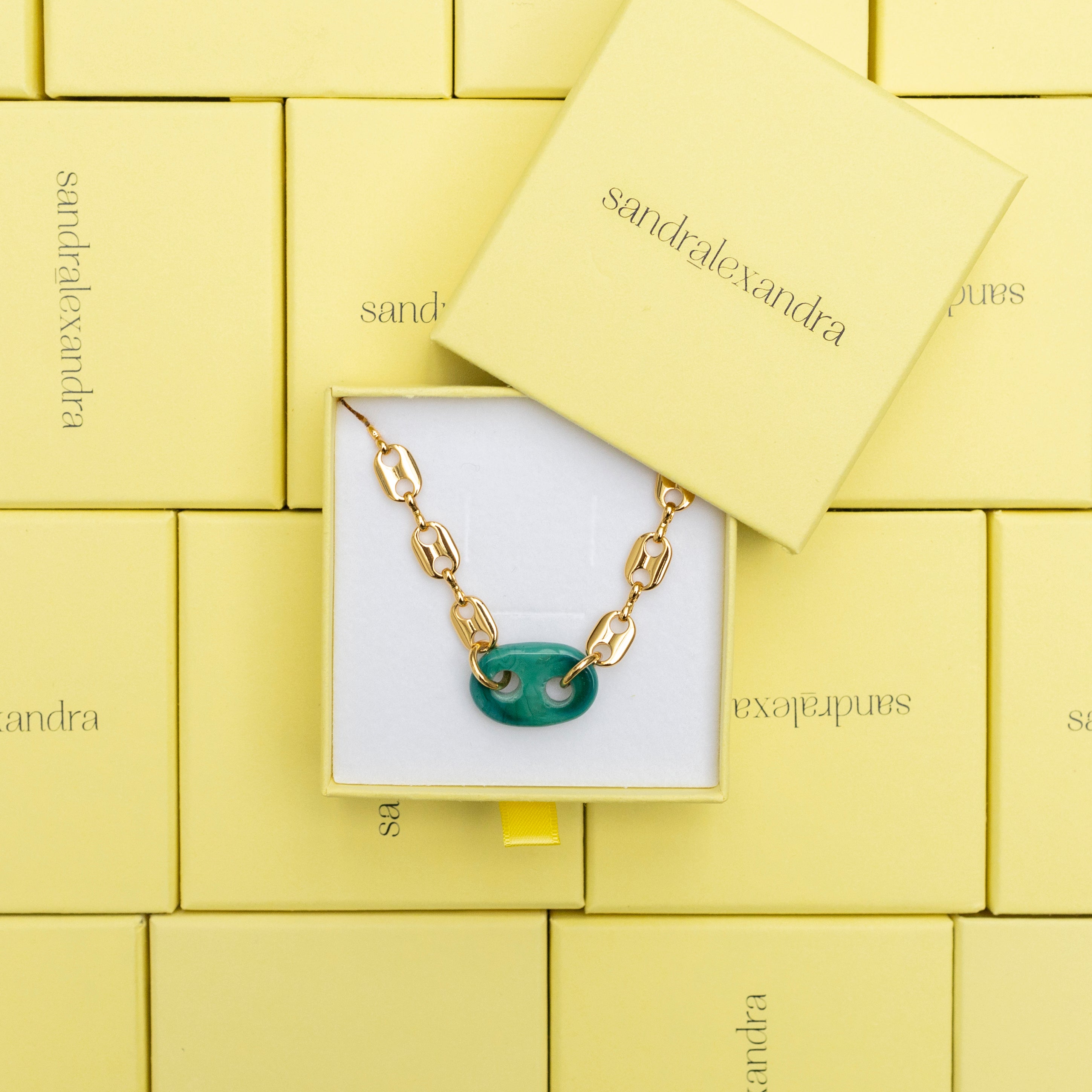 Mariner Glass Link Necklace - sandralexandra