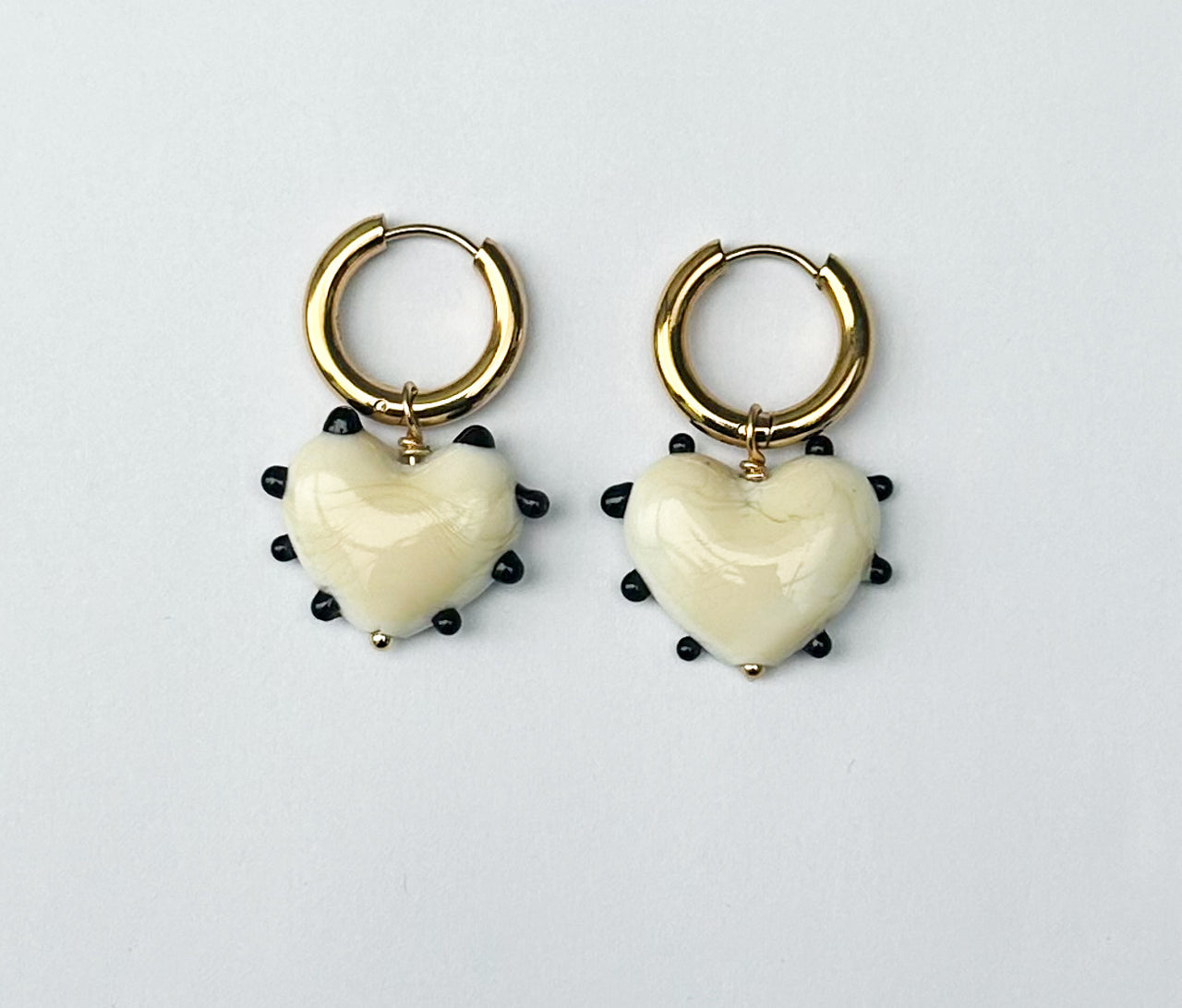 Pair of Milagros Heart Ivory Earring PAIR- SAMPLE
