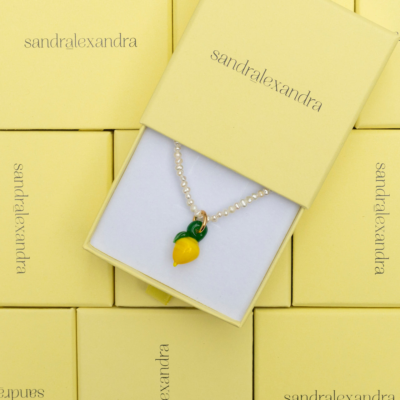 Lemon Glass & Pearl Necklace
