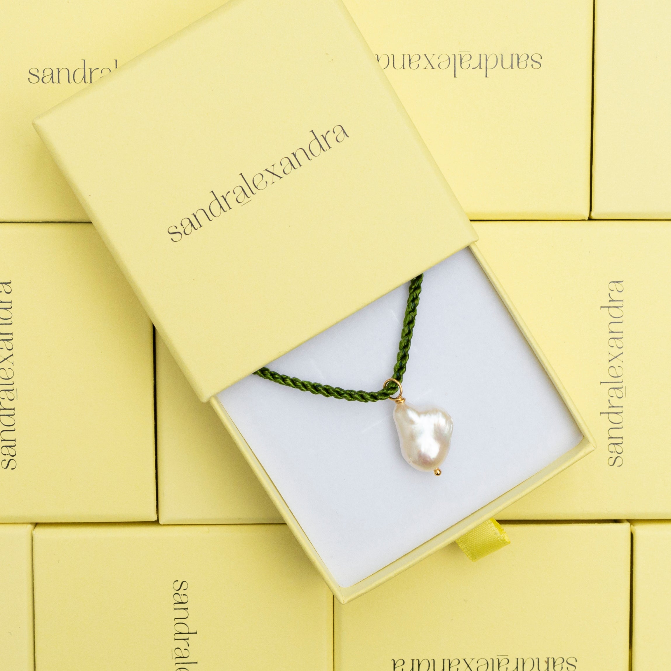 Baroque Pearl & Silk Cord Necklace - sandralexandra