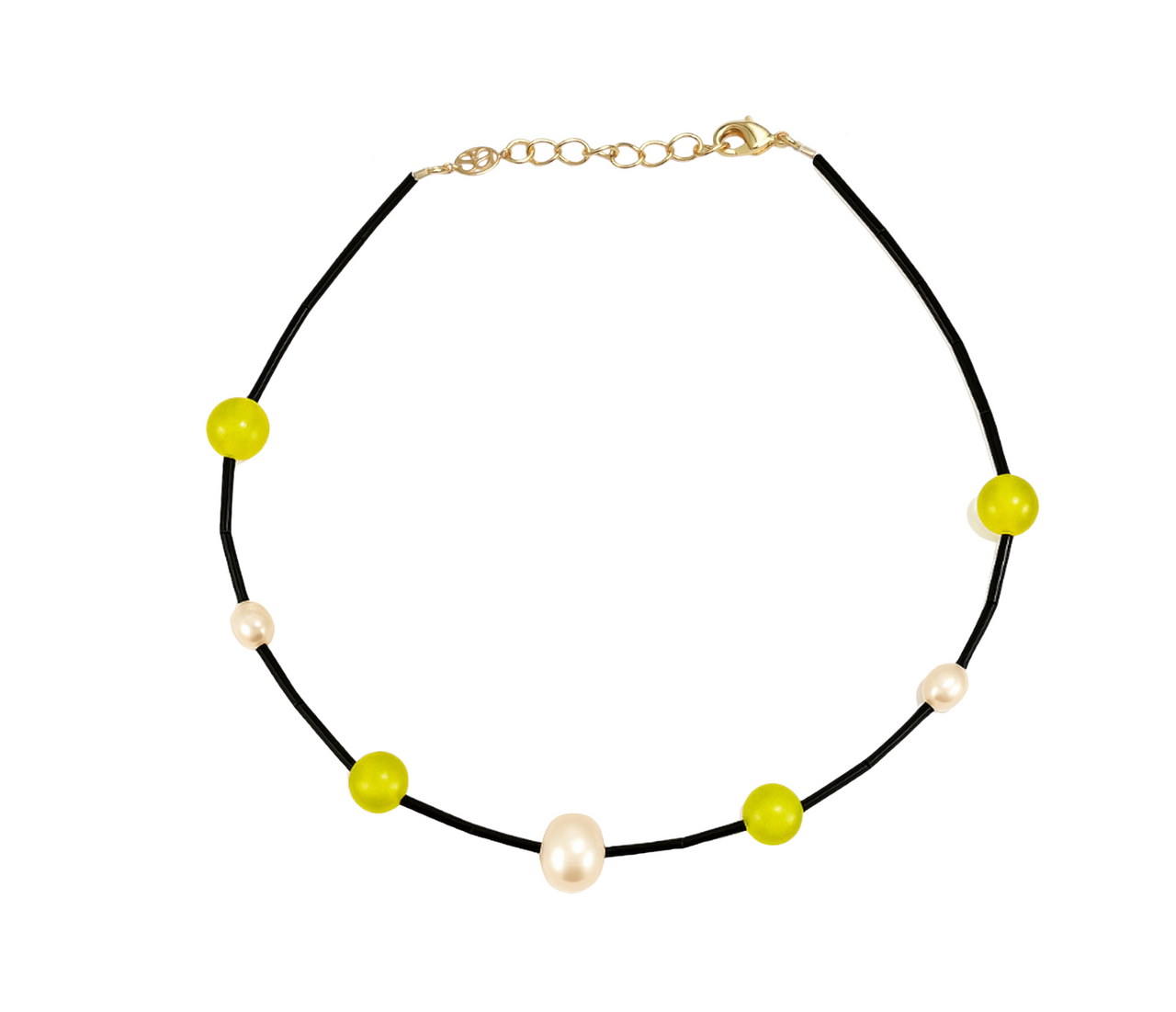 Black Orbit Necklace - Citrine