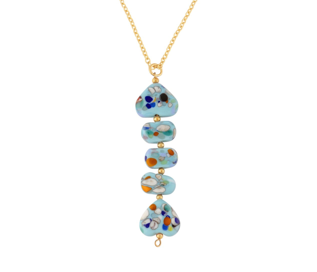 XL Carpa Fish Chain Necklace Zero Waste Blue- SAMPLE