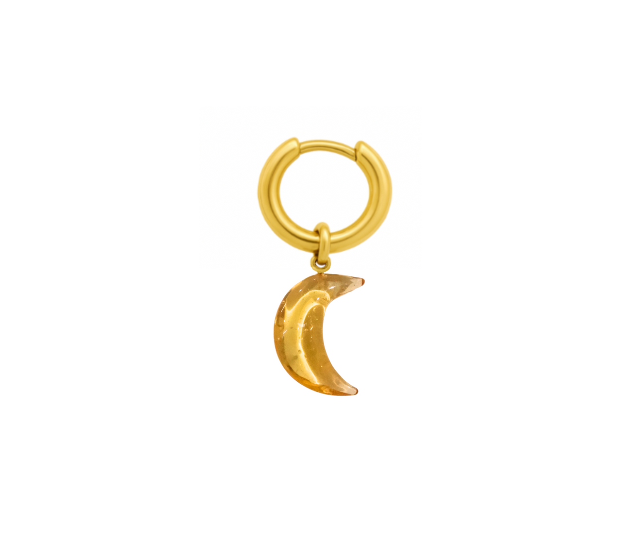 Lunar Earring - Citrine