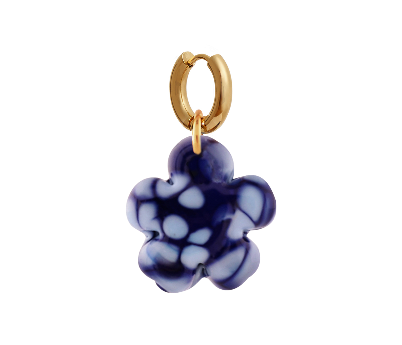 Clover Blue Glass Earring