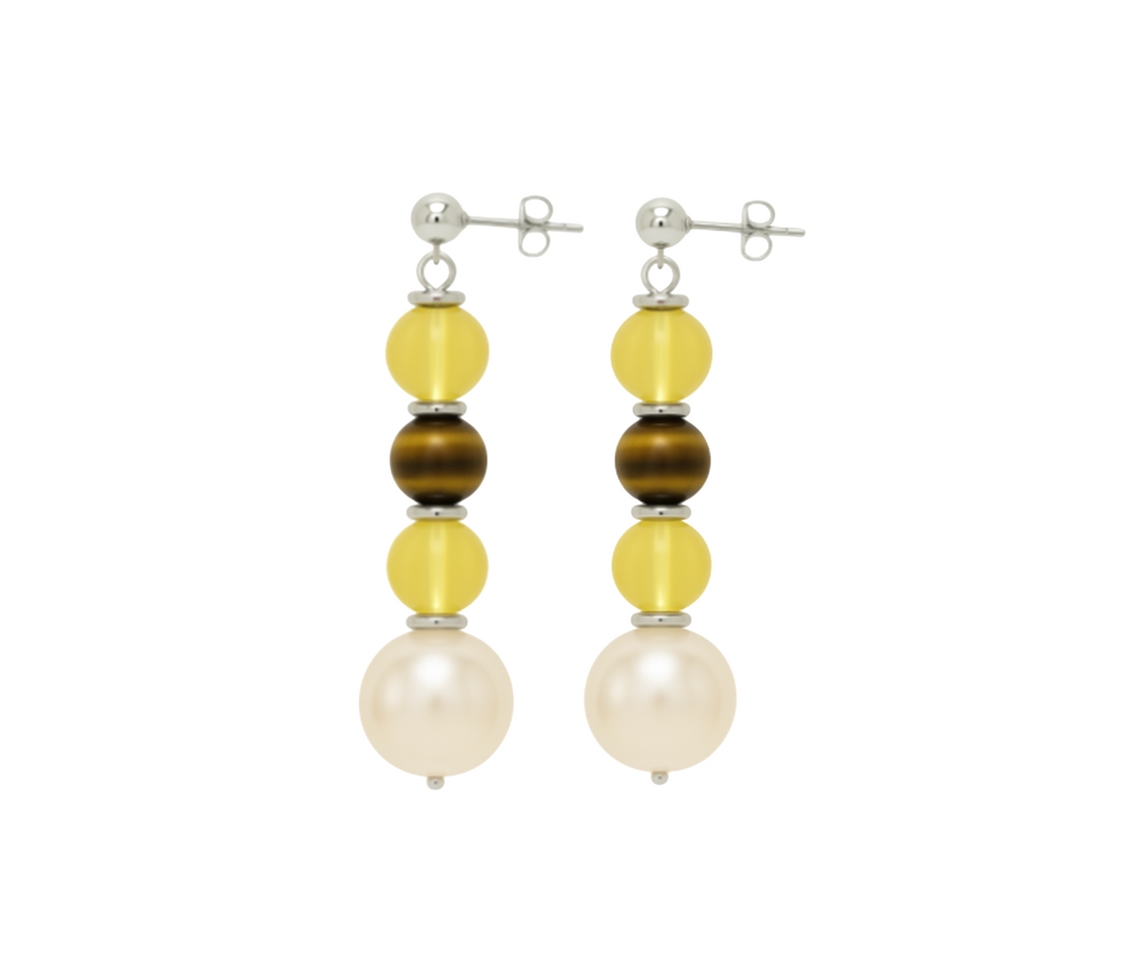 Cosmos Earrings - Citrine