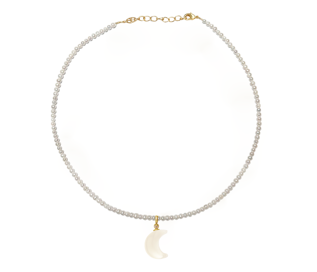 Lunar Pearl Chain Necklace