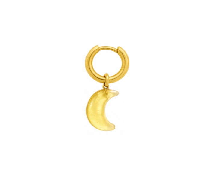 Lunar Earring - Citrine