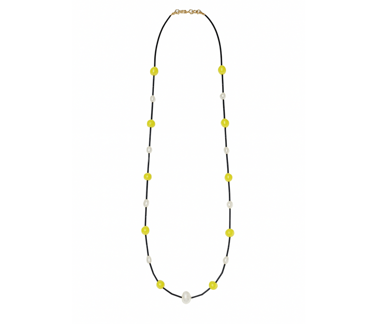 XL Black Orbit Necklace - Citrine