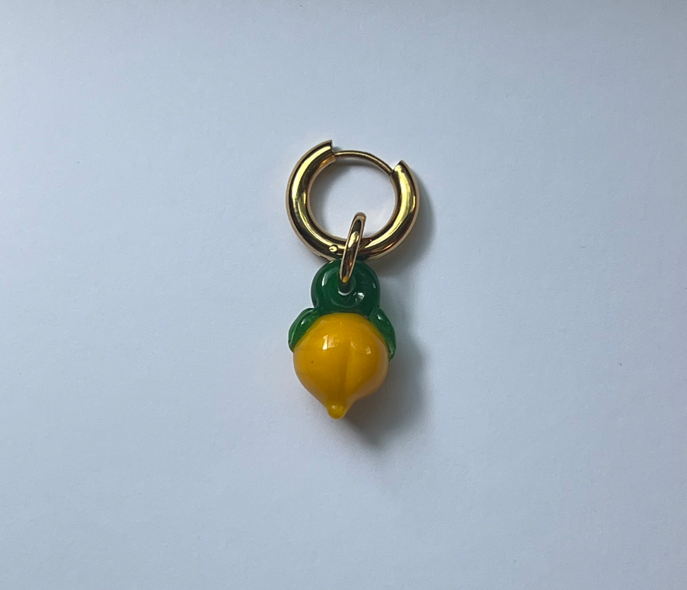 Apricot Glass Earring - SAMPLE