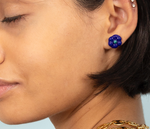Daisy Blue Stud Earring