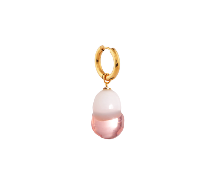 XS Glass Baroque Pearl Blush Earring