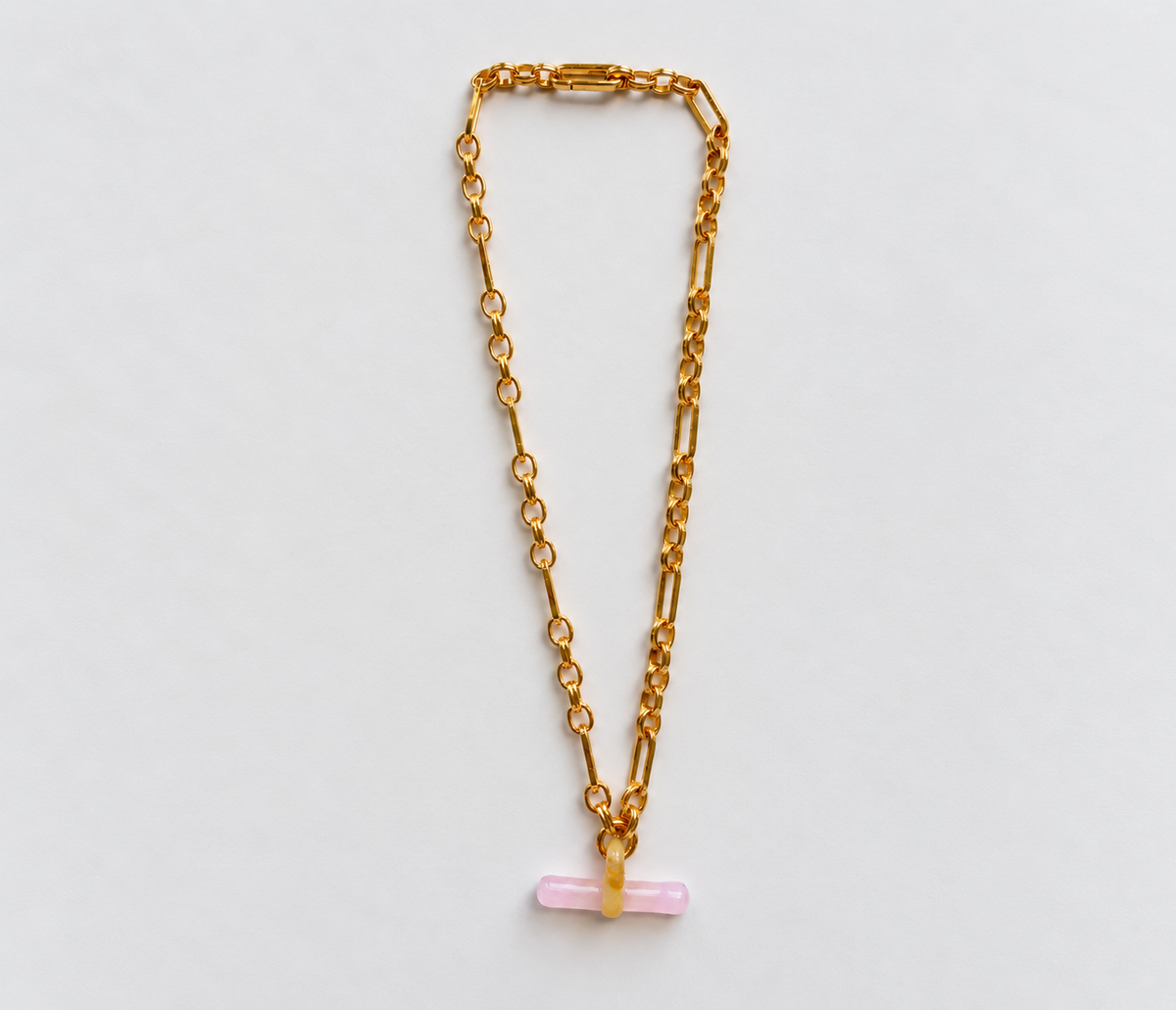 Glass T-Bar Necklace -1 IN STOCK.