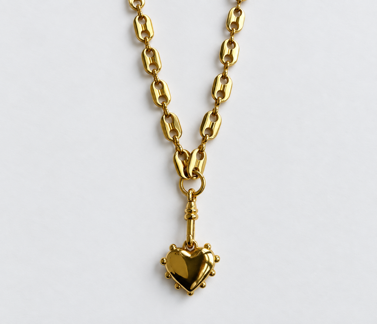 Heart Charm Necklace - Sample