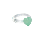 Love See Through Jade Glass Ring