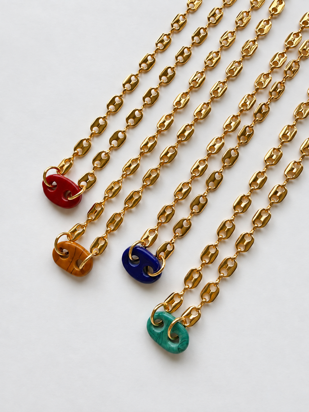 Mariner Glass Link Necklace - 1 IN STOCK OF EACH COLOUR