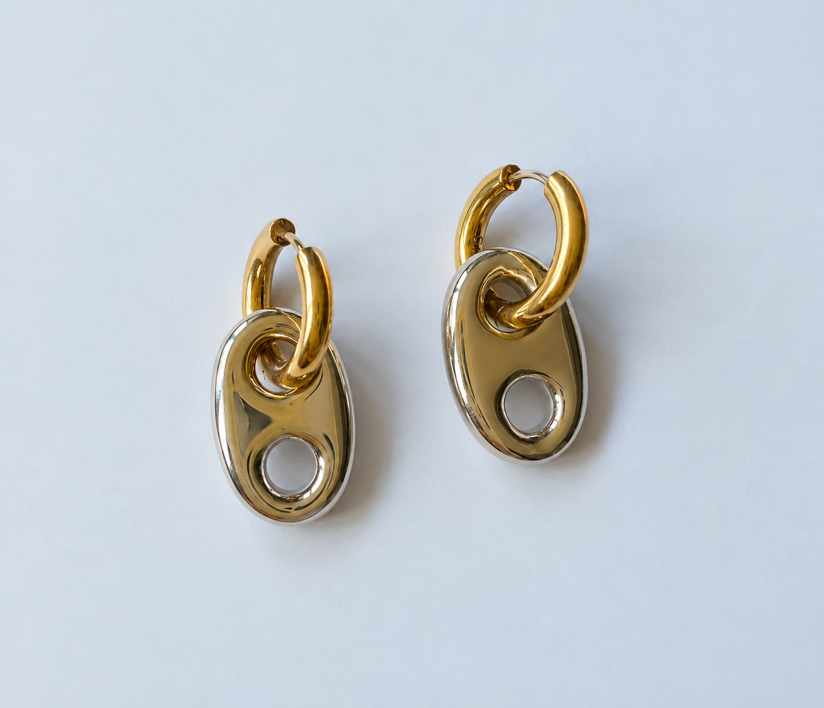 Mariner Mixed Metal Link Earrings