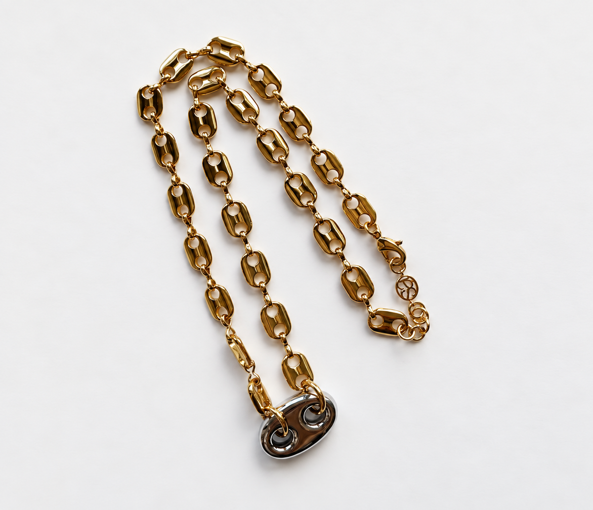 Mixed Metal Mariner Link Necklace - Sample